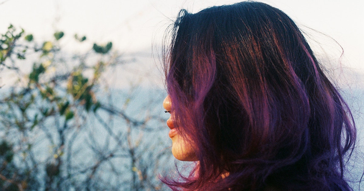 Top 100 image dark hair with purple highlights 