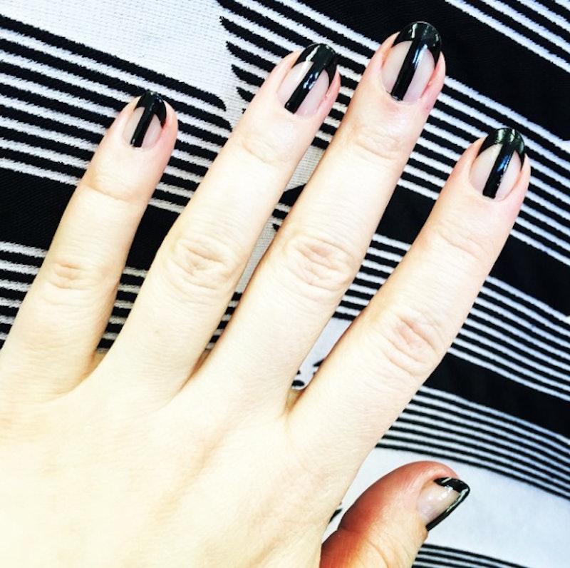 9 Black & Clear Nail Polish Designs To Inspire Your Goth French Manicure