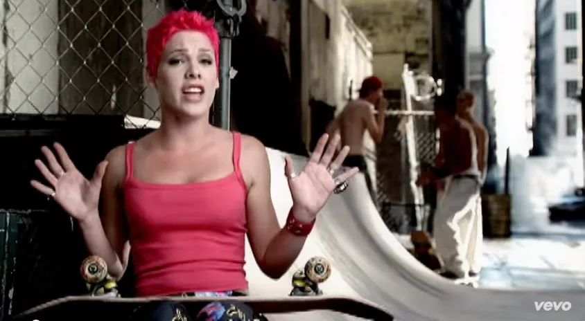 13 Of The Most 2000 Moments From P Nk S There You Go Music Video