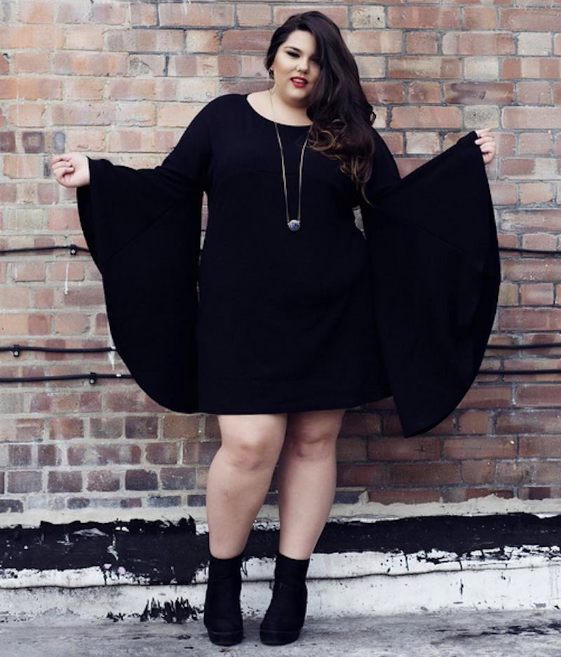 Plus size top batwing dress