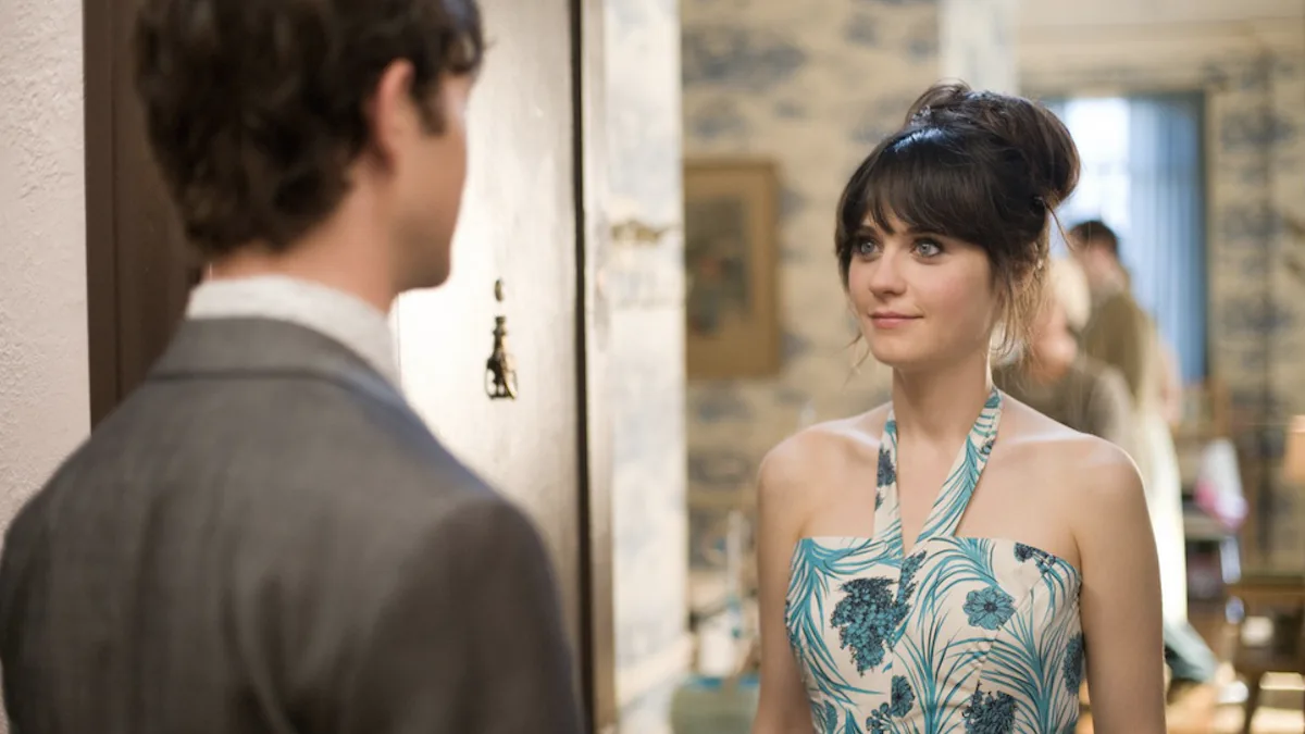 500 days of summer blue dress 500 Days of Summer Style Blue and White Dress