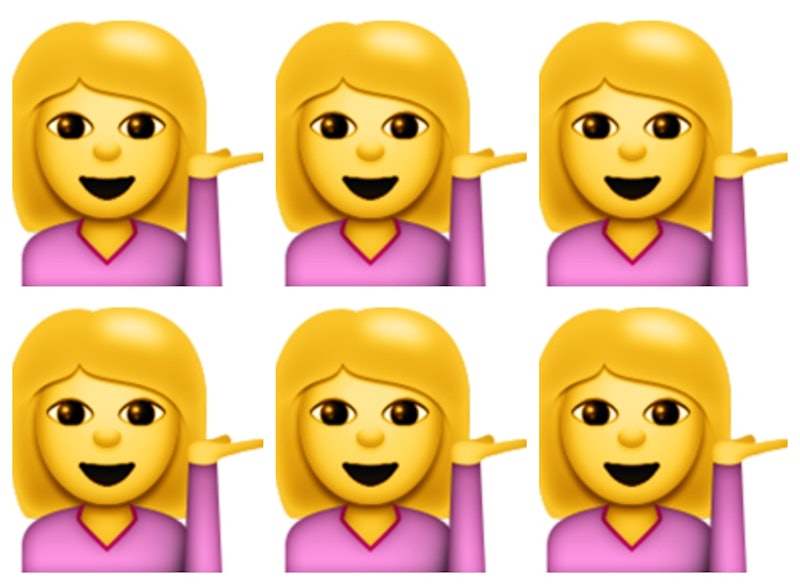 What Does The Pink Lady Emoji Mean The Information Desk Person