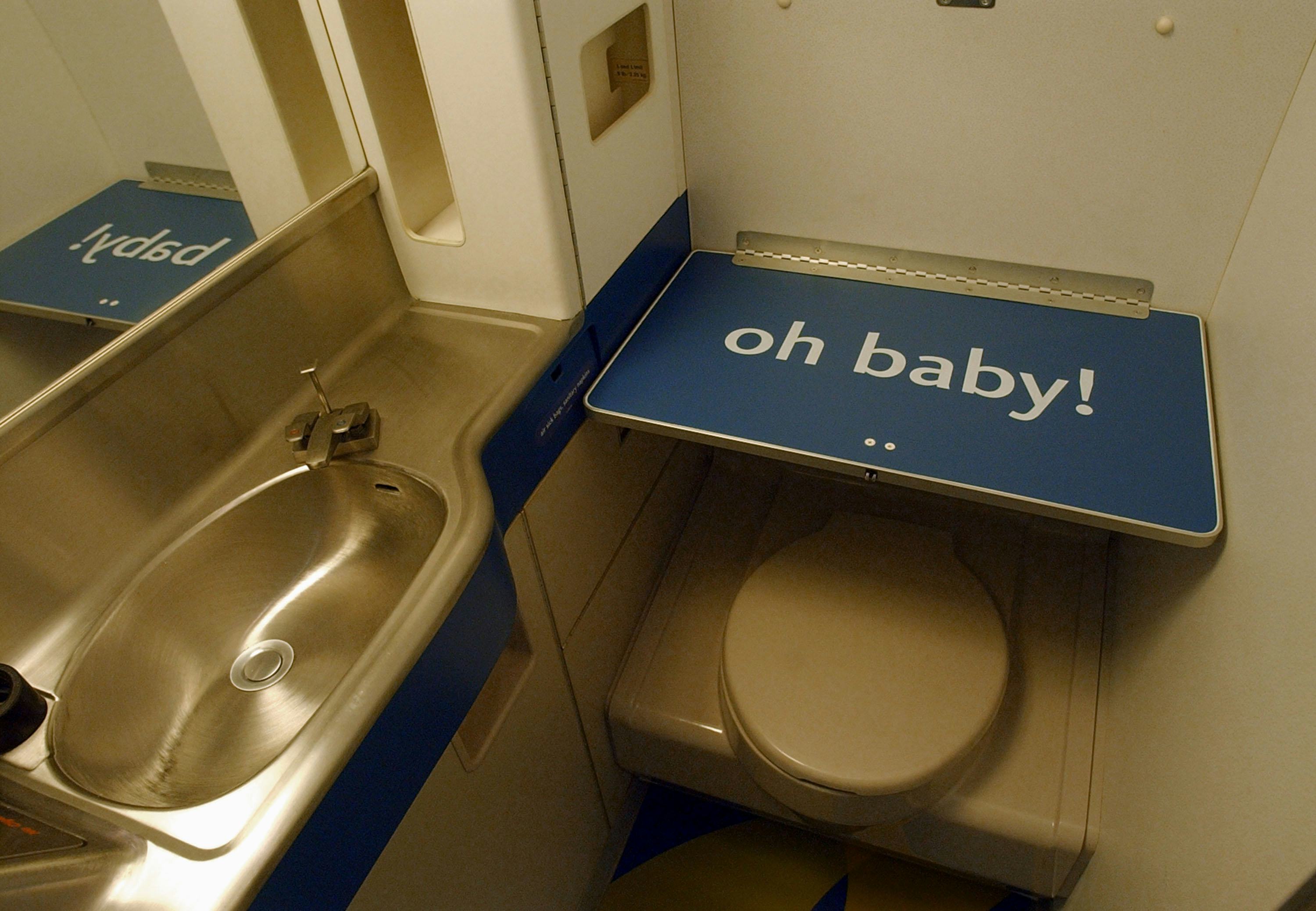 airplane bathroom changing table
