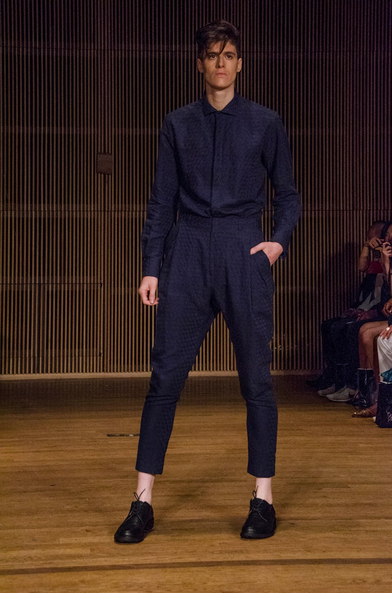 Androgynous Model Rain Dove Walks Four Runway Shows At New York Mens