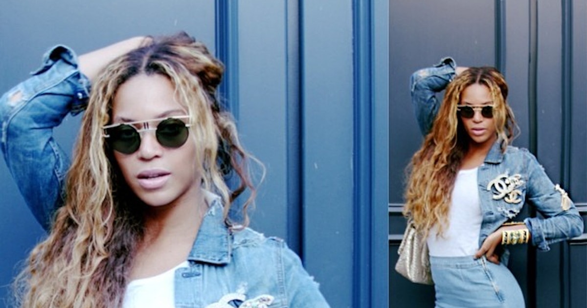 Beyoncé's Crystal Denim Blazer & Jeans Took The Canadian Tux To The Next  Level