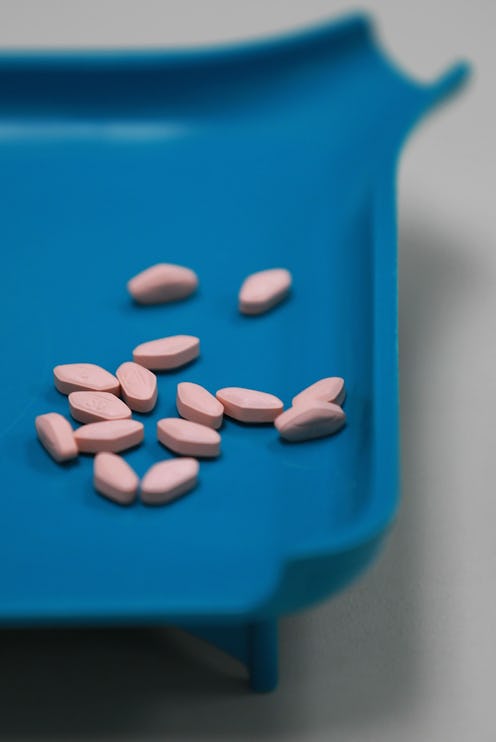 Anxiety Meds on a blue tray