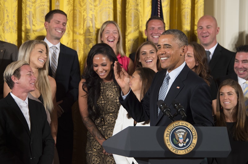 President Obama on a meeting with U.S. Women's National Soccer Team Tuesday