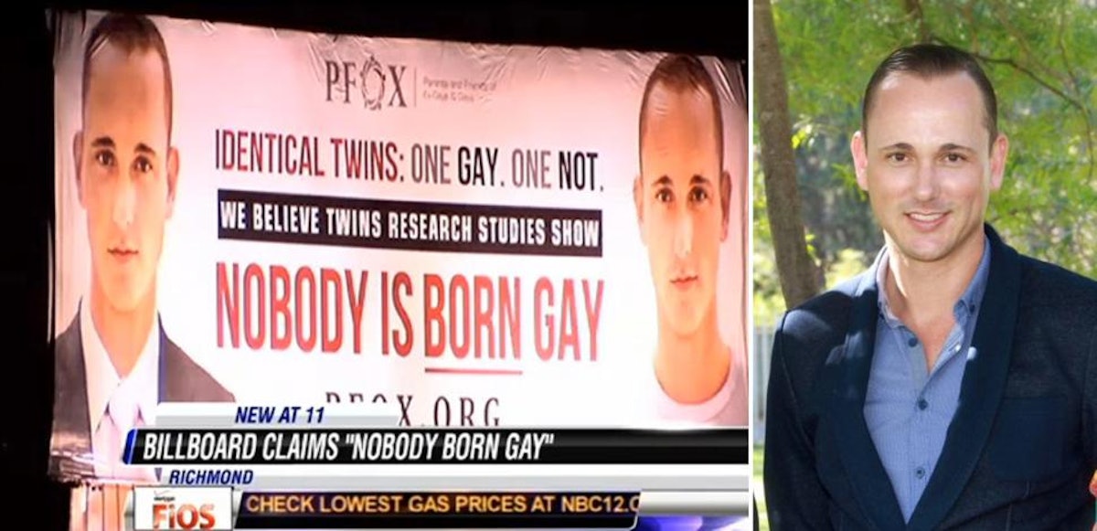 Pfox Virginia Billboard Claims Nobody Is Born Gay And Is Deceptive About More Than Just That