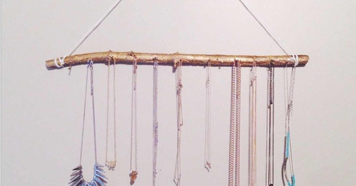 A DIY Necklace Organizer That Will Solve All Your Tangled Jewelry Woes