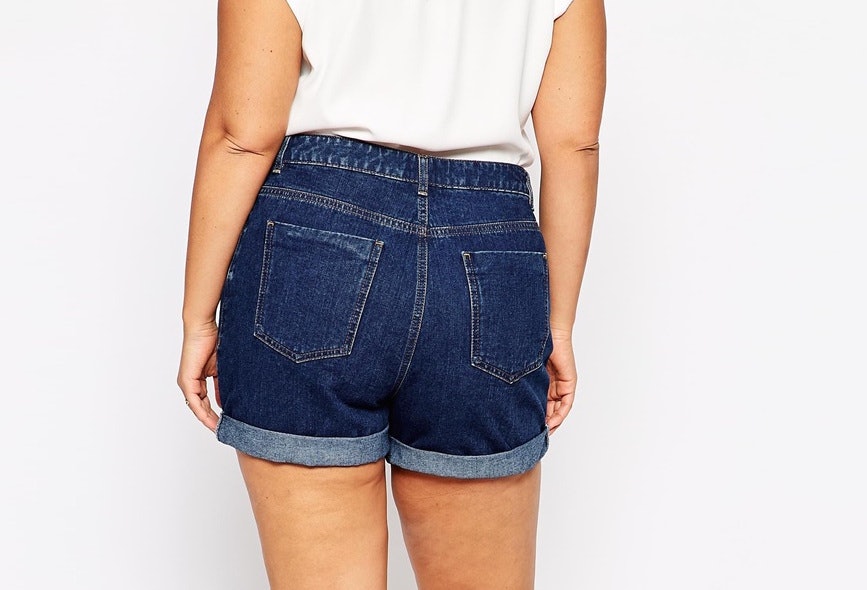 blue jean shorts with holes