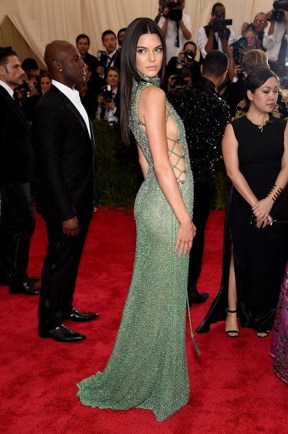Kendall Jenner At The Met Gala Looks Radiant In Green Bejeweled Calvin ...