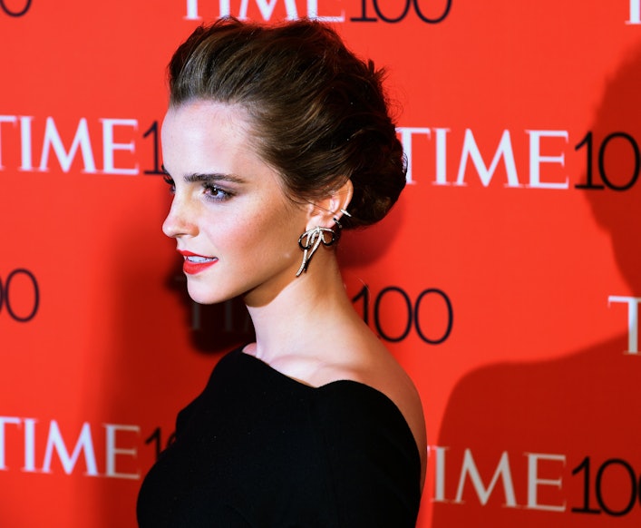 Emma Watson At The Time 100 Gala Stuns In Dior Grecian Pants Cape 