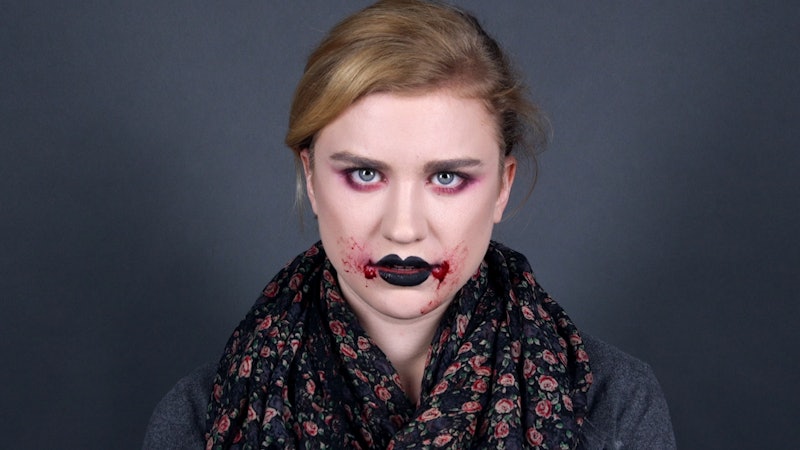 This Easy Vampire Makeup Is The Most Bloody Fun You Ll Have All Halloween Video - how to look like a vampire on roblox for cheap youtube
