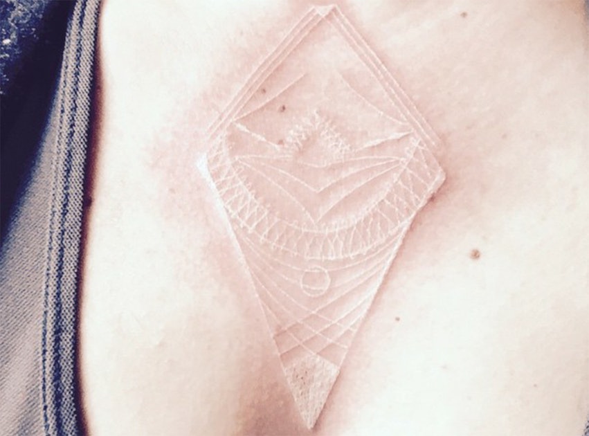 White Ink Tattoos For People With Pale Skins