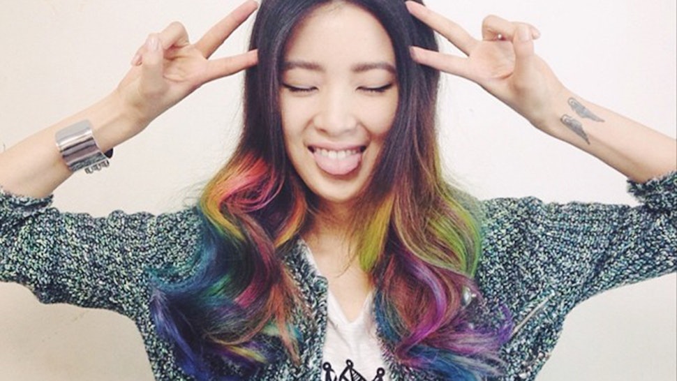 Model Irene Kim On Instagram Is Your New Rainbow Hair Inspiration