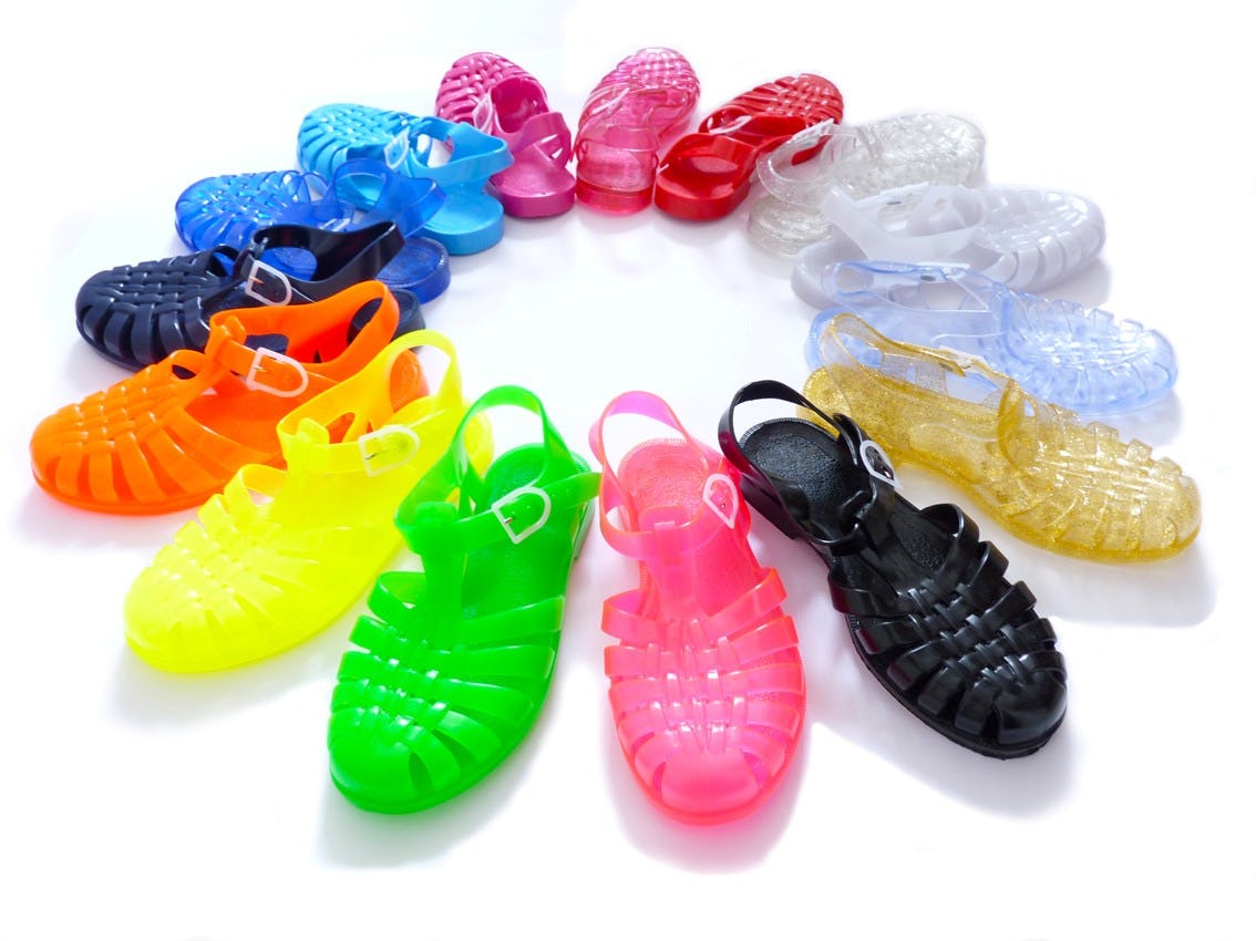 jelly sandals 80s