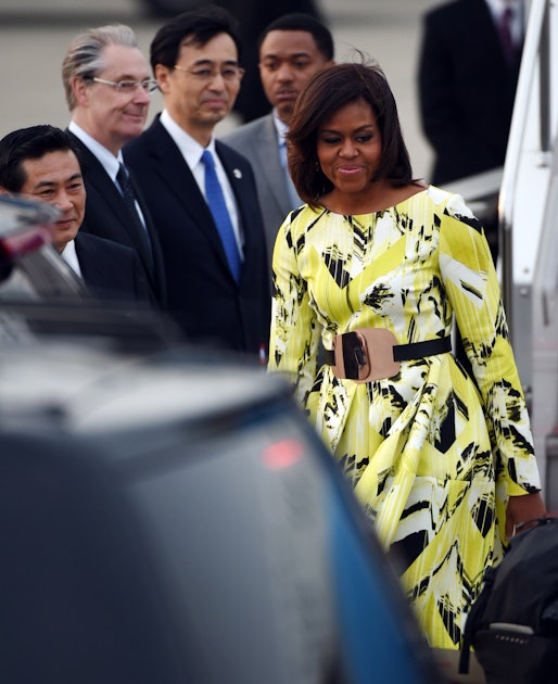 Michelle Obama Wears Kenzo In Japan, Makes Traveling In Style Look So ...