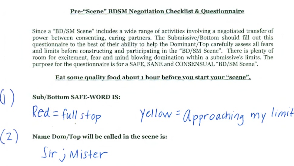 Bdsm Contracts Really Exist I M A Sexual Submissive And