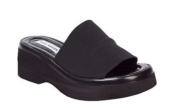 black stretchy sandals 90s
