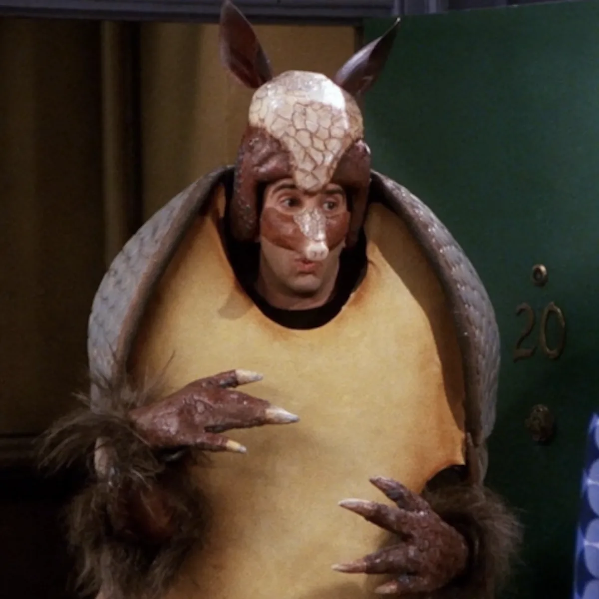 why does ross dress up as an armadillo for christmas Fans Can Now Get Paid $50 an Hour to Dress Up As Ross Geller's Holiday Armadillo From 'Friends'