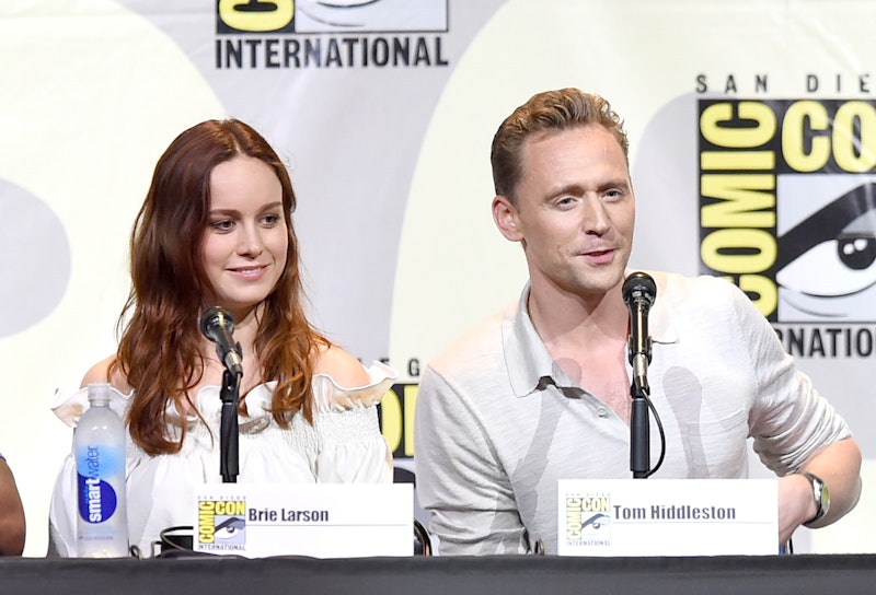 Brie Larson and Tom Hiddleston at the San Diego Comic Con