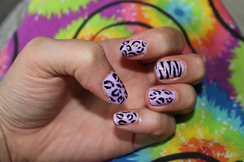 5. "Lisa Frank" inspired nails - wide 8