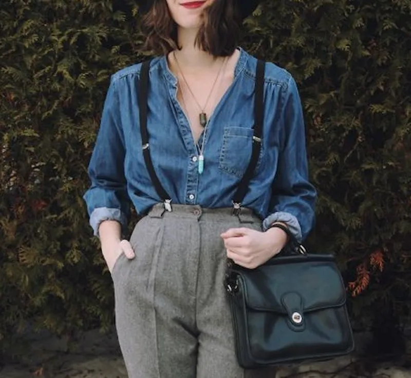GRANDMA PANTS IN COTTON (BLACK)