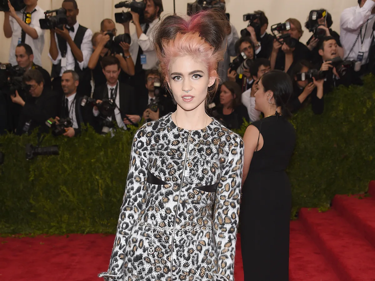 grimes red dress Exes Elon Musk and Grimes both vacation in Portofino with sons