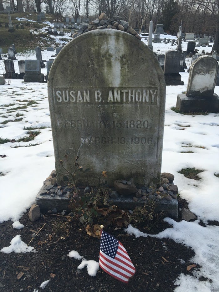 This Image Of Susan B. Anthony's Grave During The New York Primary Is ...