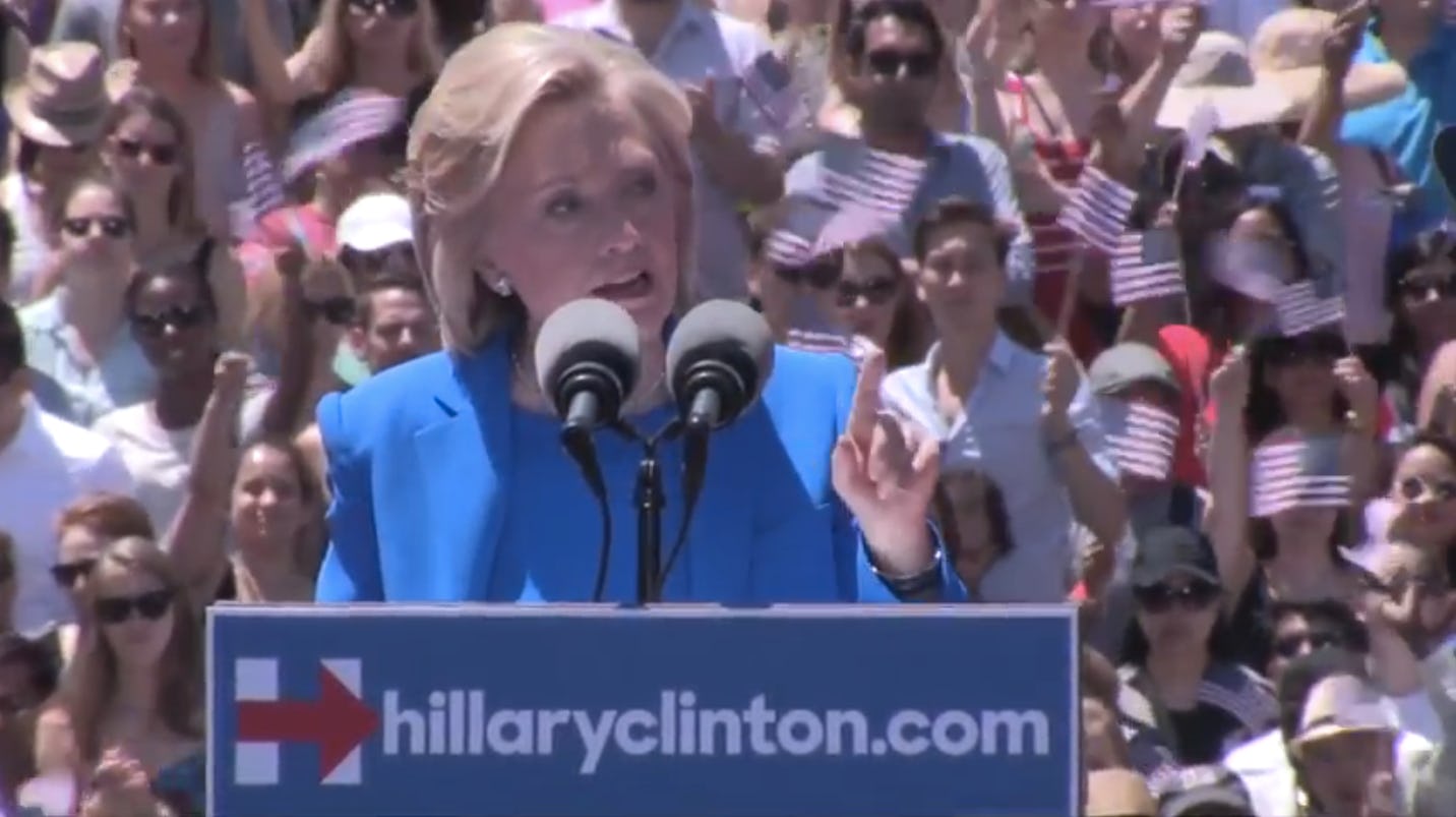 Transcript Of Hillary Clinton's Campaign Kick-Off Speech — Yes, It's ...