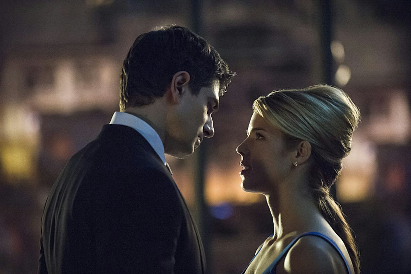 Ray Palmer & Felicity Kiss on ‘Arrow," But Will It "Draw Back Your Bow