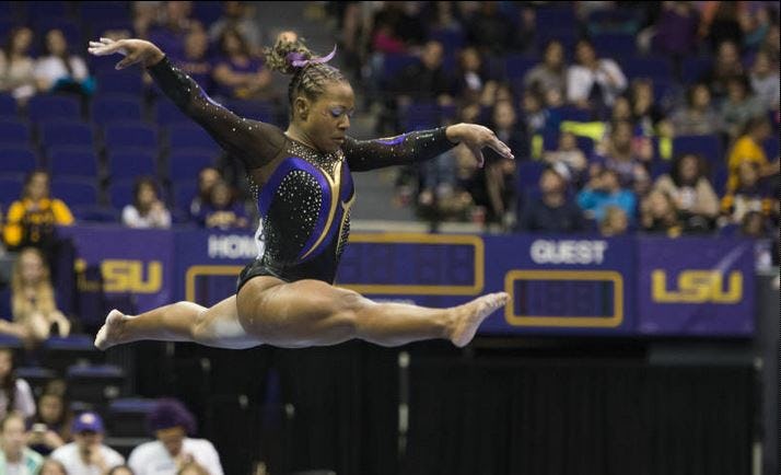 Lsu Gymnast Lloimincia Hall S Amazing Floor Routine Will Leave You