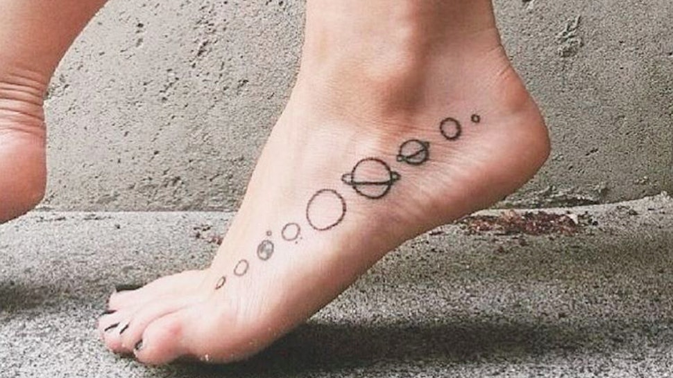 poke stick tattoo tattoos planet hand poked serious stunning foot skill artistic cool feet dec