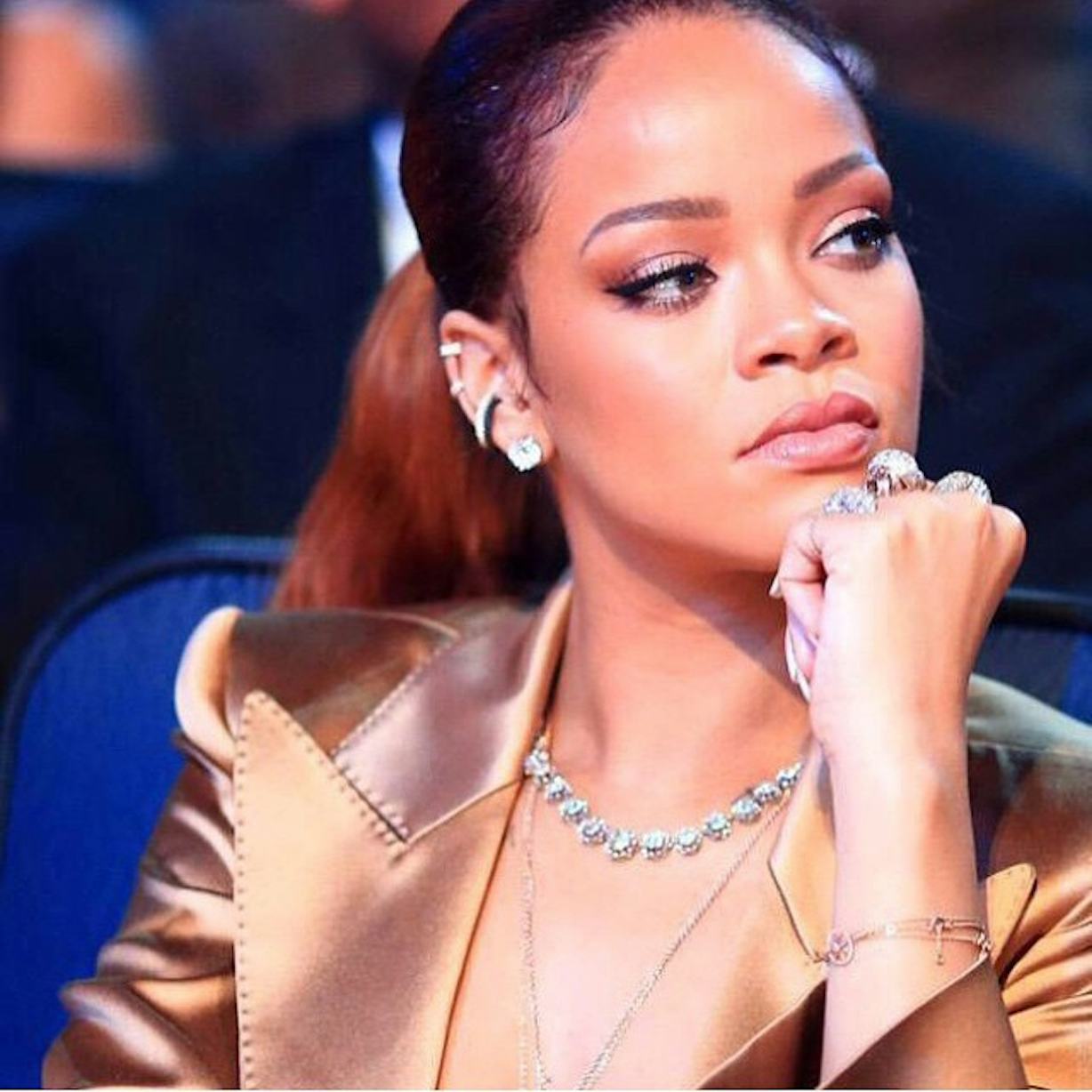 Rihanna Rocked A Gold Suit At The BET Awards, Because She's A Boss Like