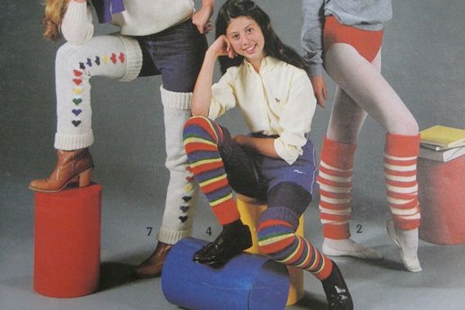 Women Knit Leg Warmers 80s Fashion Thigh High Socks