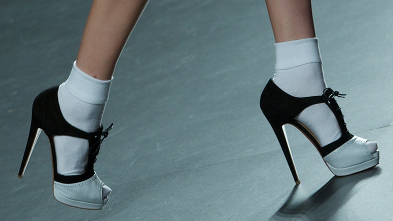black heels with socks