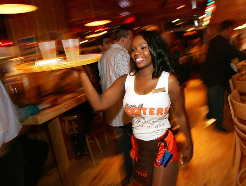 Fathers And Sons Bond At Hooters Sexism Lives On