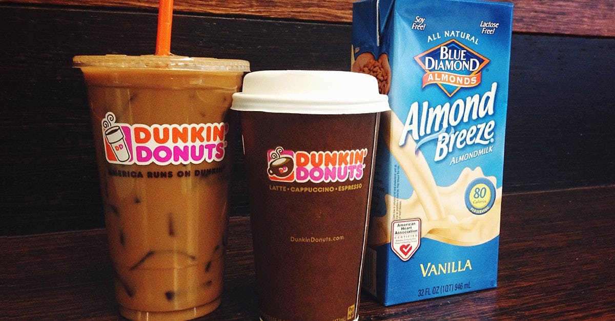 Dunkin’ Donuts Now Offers Almond Milk, So Nut Milk Lovers of the World