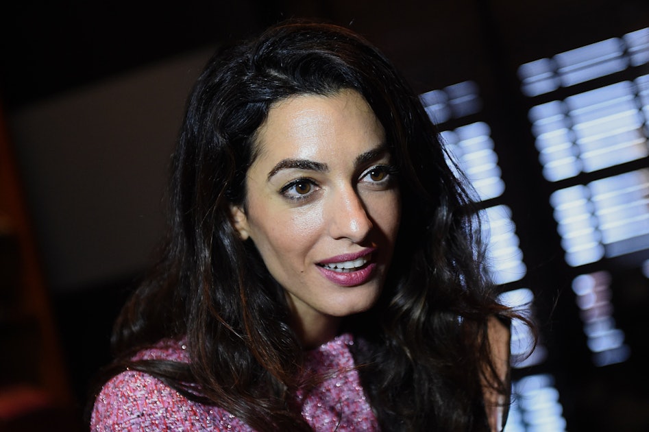 Amal Clooney Adds Edge to Business Style With Vampy Nails
