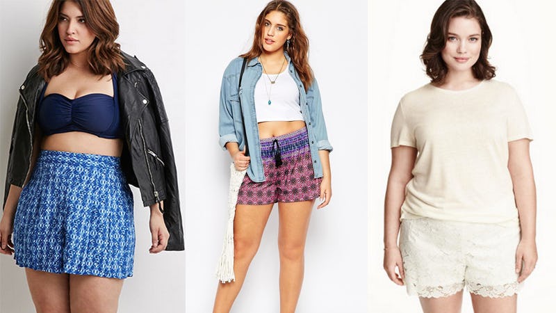 most flattering plus size shorts