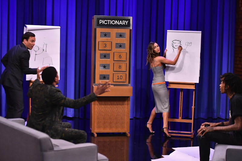 Megan Fox Wiz Khalifa And Nick Cannon Make An Interesting Pictionary Threesome — Video