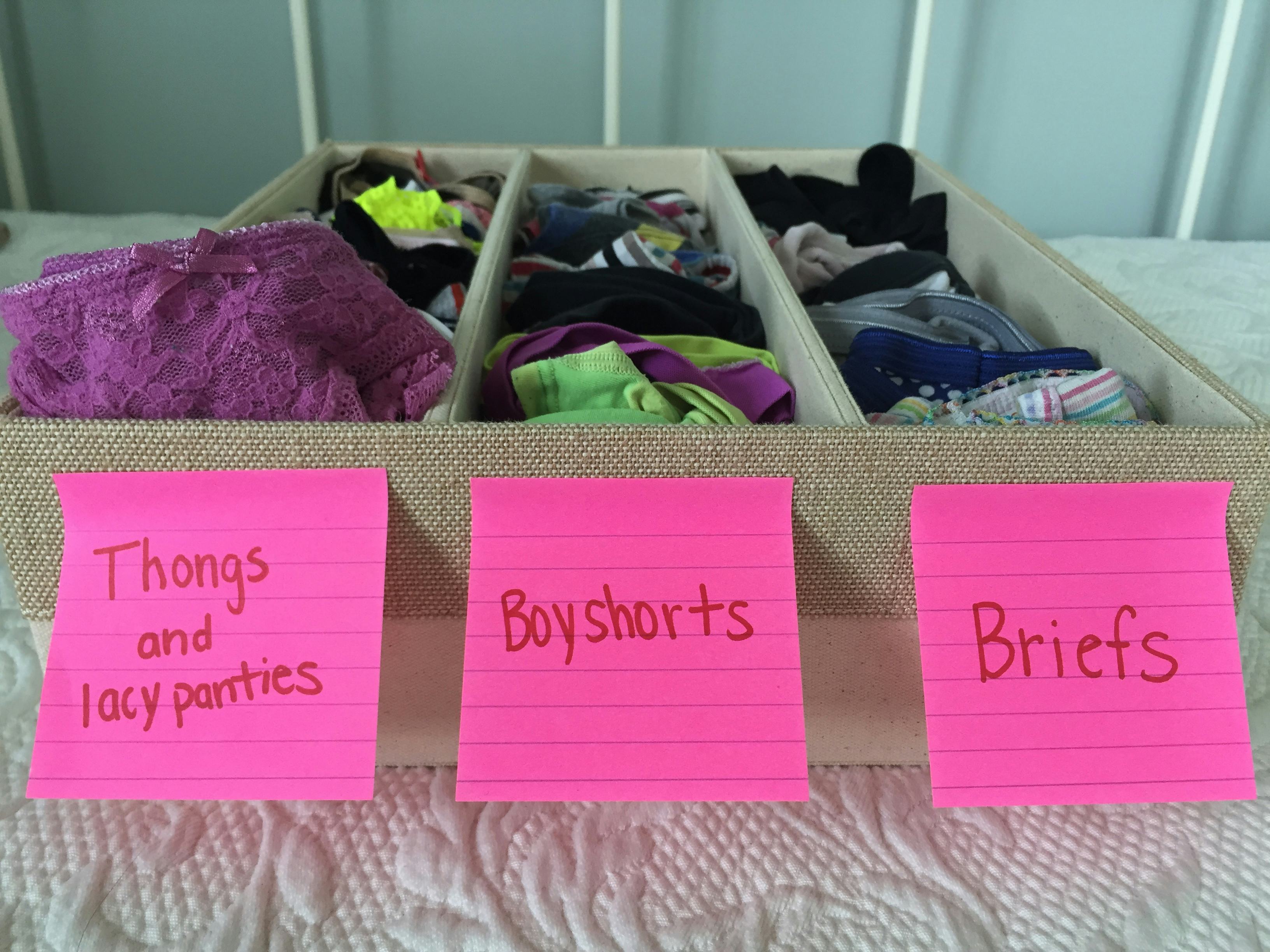 Underwear Drawer Organization Ideas