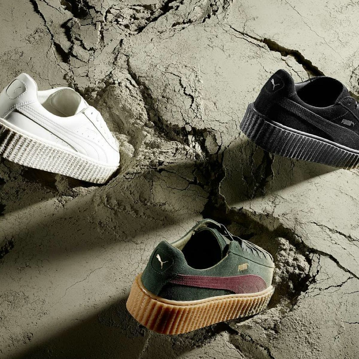 Puma rihanna all white hot sale