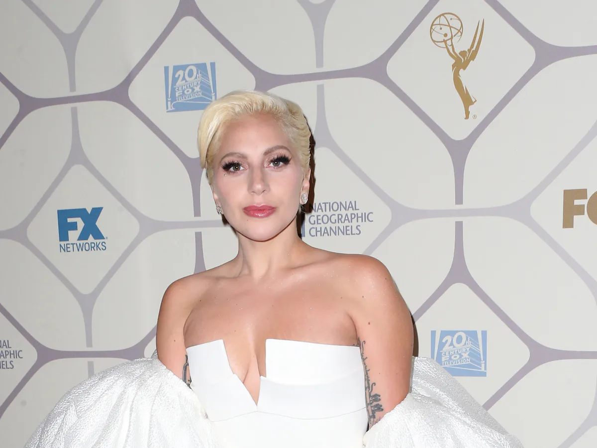 lady gaga emmy dress Lady Gaga Wore a Brandon Maxwell Dress at the Emmy Awards for a Super-Elegant Look