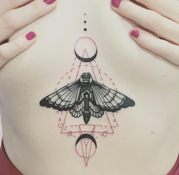 100 Best Sternum Tattoos That Will Source Your Inner Power