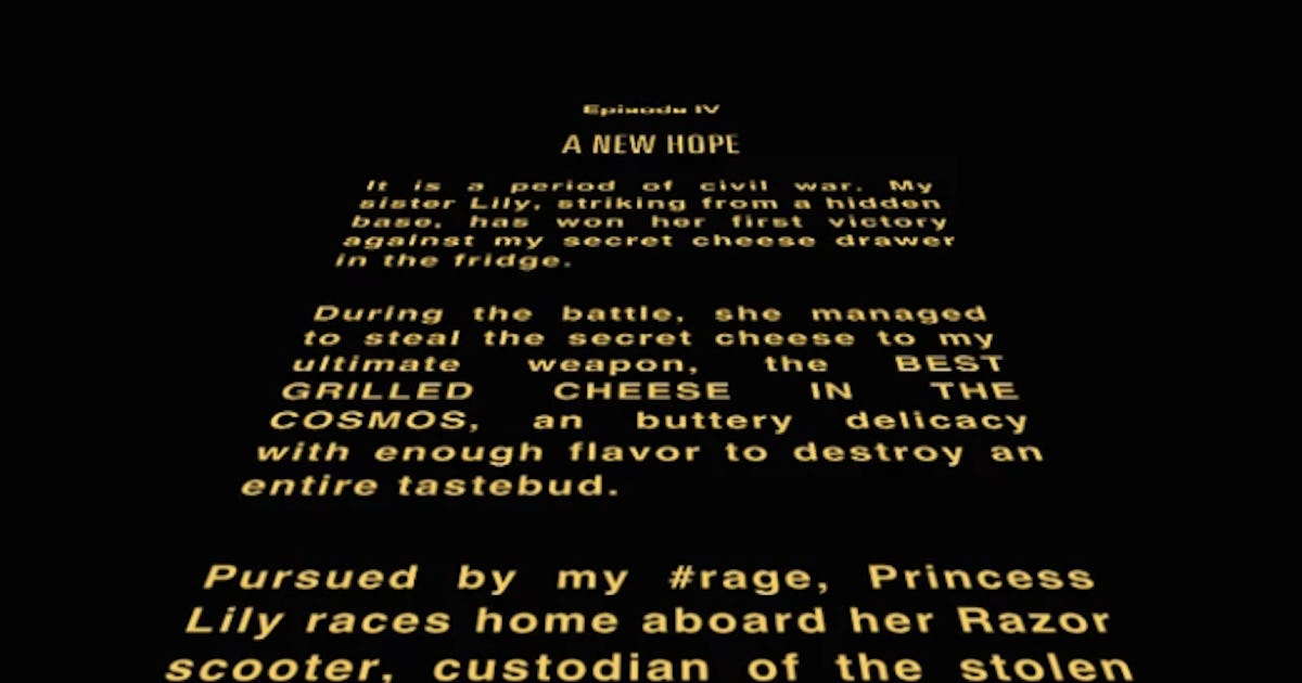 How To Make 'Star Wars' Opening Credits With Your Own Words On Them