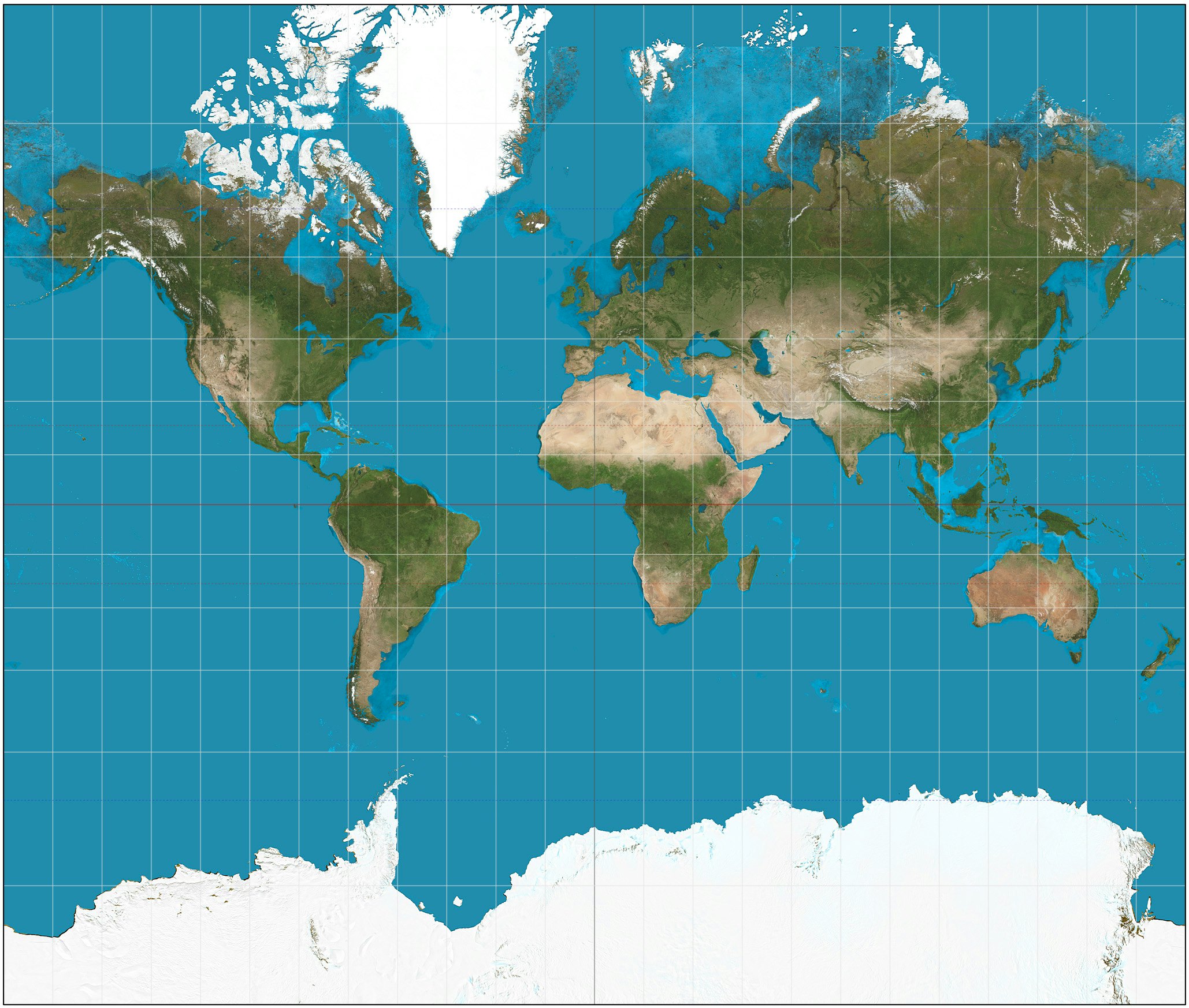 Real Map Of The World To Scale - World Map