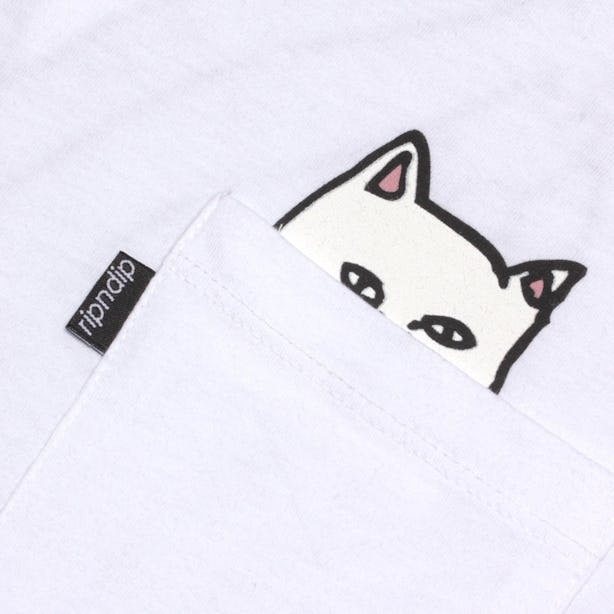 cat in the pocket t shirt