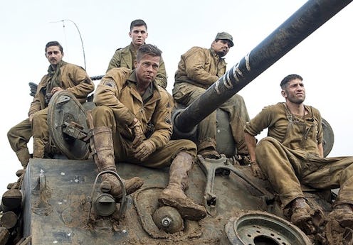 'Fury' cast. Photo via Sony Pictures