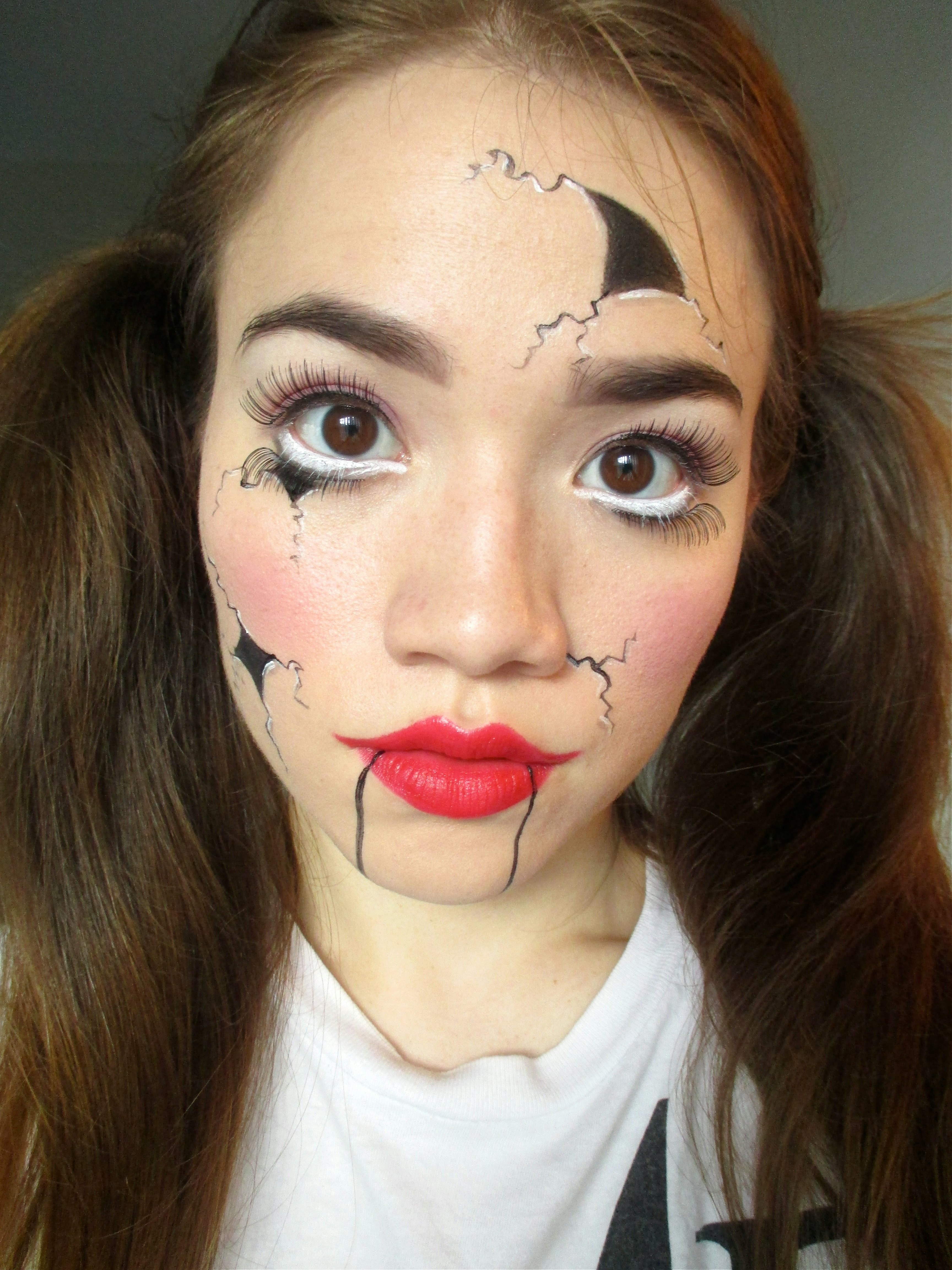 cracked doll makeup easy